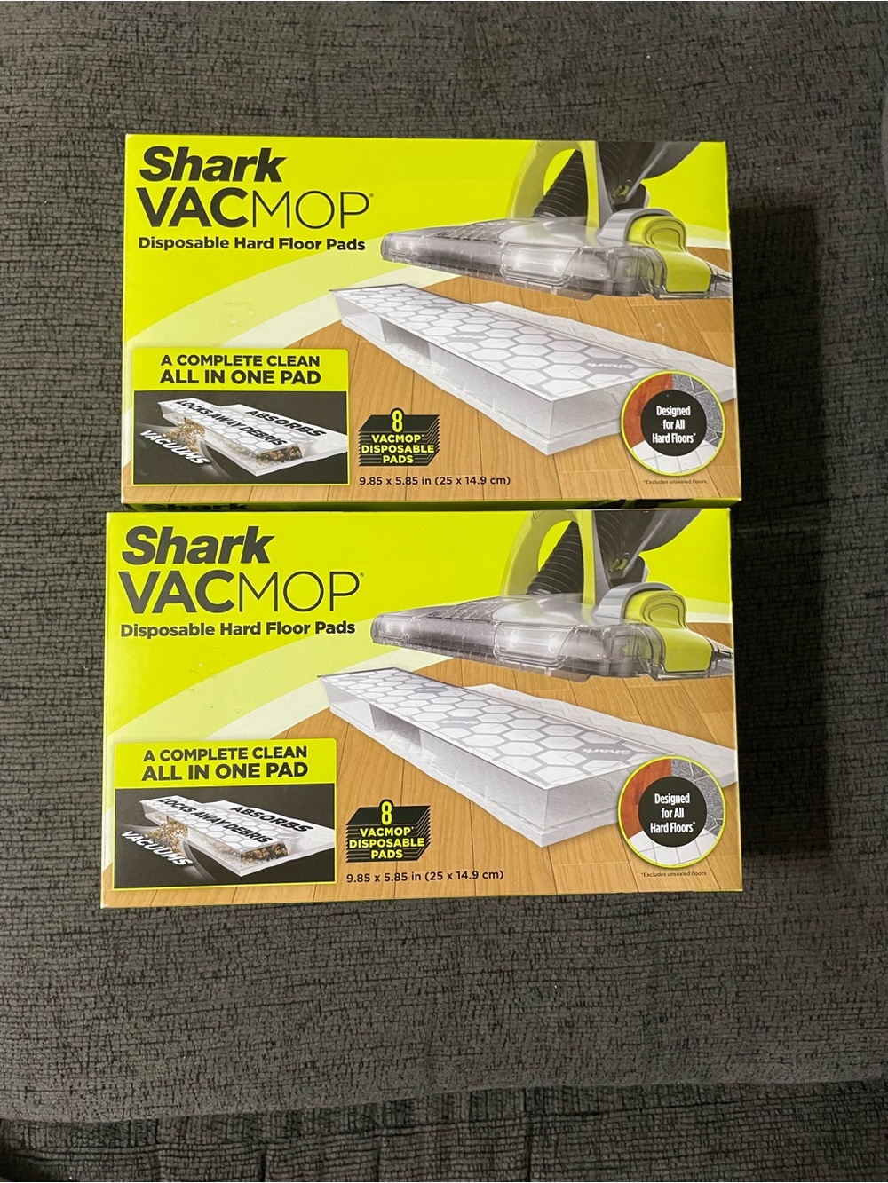 Shark VACMOP Disposable Hard Floor Pads - White (Pack of 8) each box